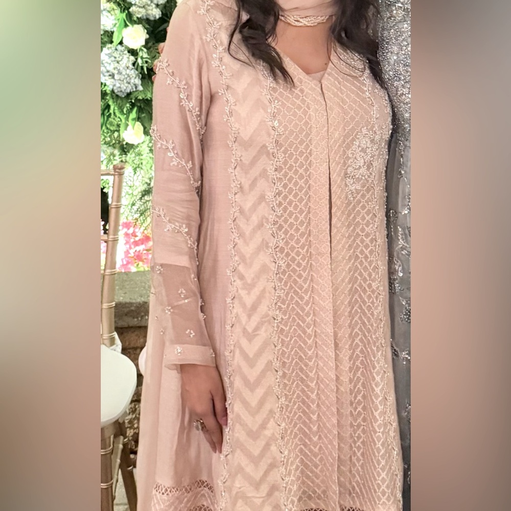 Elegant light pink 4piece outfit
Designer: Mubashira Usman